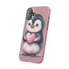 Load image into Gallery viewer, Cute Penguin Love Slim Phone Case - Perfect for Valentine’s Day &amp; Animal Lovers
