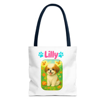 Load image into Gallery viewer, Personalized Dog Tote Bag – Custom Name Pet Tote – Cute Gift for Pet Moms &amp; Animal Lovers
