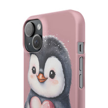 Load image into Gallery viewer, Cute Penguin Love Slim Phone Case - Perfect for Valentine’s Day &amp; Animal Lovers
