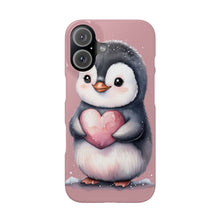 Load image into Gallery viewer, Cute Penguin Love Slim Phone Case - Perfect for Valentine’s Day &amp; Animal Lovers
