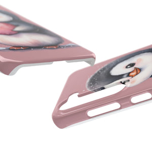 Cute Penguin Love Slim Phone Case - Perfect for Valentine’s Day & Animal Lovers