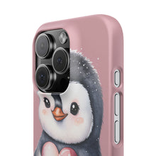 Load image into Gallery viewer, Cute Penguin Love Slim Phone Case - Perfect for Valentine’s Day &amp; Animal Lovers
