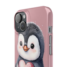 Load image into Gallery viewer, Cute Penguin Love Slim Phone Case - Perfect for Valentine’s Day &amp; Animal Lovers
