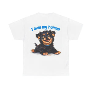 "I Own My Human" - Custom Cotton Tee