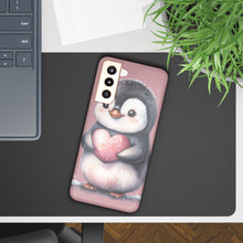 Load image into Gallery viewer, Cute Penguin Love Slim Phone Case - Perfect for Valentine’s Day &amp; Animal Lovers
