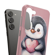 Load image into Gallery viewer, Cute Penguin Love Slim Phone Case - Perfect for Valentine’s Day &amp; Animal Lovers
