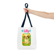 Load image into Gallery viewer, Personalized Dog Tote Bag – Custom Name Pet Tote – Cute Gift for Pet Moms &amp; Animal Lovers
