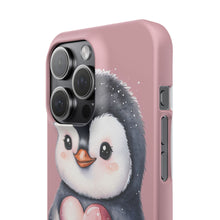 Load image into Gallery viewer, Cute Penguin Love Slim Phone Case - Perfect for Valentine’s Day &amp; Animal Lovers
