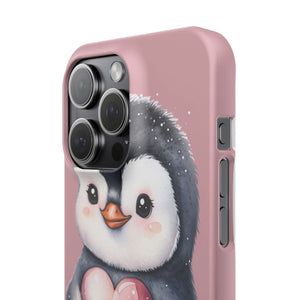 Cute Penguin Love Slim Phone Case - Perfect for Valentine’s Day & Animal Lovers