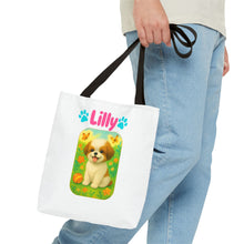 Load image into Gallery viewer, Personalized Dog Tote Bag – Custom Name Pet Tote – Cute Gift for Pet Moms &amp; Animal Lovers
