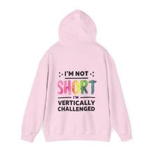 Load image into Gallery viewer, &quot;I&#39;m Not Short, I&#39;m Vertically Challenged&quot; Pink Hoodie
