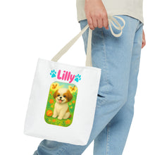 Load image into Gallery viewer, Personalized Dog Tote Bag – Custom Name Pet Tote – Cute Gift for Pet Moms &amp; Animal Lovers
