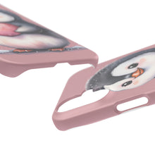 Load image into Gallery viewer, Cute Penguin Love Slim Phone Case - Perfect for Valentine’s Day &amp; Animal Lovers
