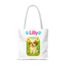 Load image into Gallery viewer, Personalized Dog Tote Bag – Custom Name Pet Tote – Cute Gift for Pet Moms &amp; Animal Lovers
