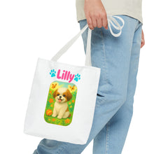 Load image into Gallery viewer, Personalized Dog Tote Bag – Custom Name Pet Tote – Cute Gift for Pet Moms &amp; Animal Lovers
