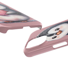 Load image into Gallery viewer, Cute Penguin Love Slim Phone Case - Perfect for Valentine’s Day &amp; Animal Lovers
