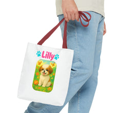 Load image into Gallery viewer, Personalized Dog Tote Bag – Custom Name Pet Tote – Cute Gift for Pet Moms &amp; Animal Lovers
