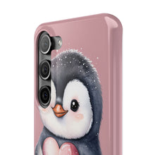 Load image into Gallery viewer, Cute Penguin Love Slim Phone Case - Perfect for Valentine’s Day &amp; Animal Lovers
