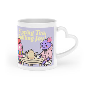 “Sipping Tea, Spilling Joy” Mug