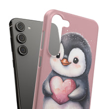 Load image into Gallery viewer, Cute Penguin Love Slim Phone Case - Perfect for Valentine’s Day &amp; Animal Lovers
