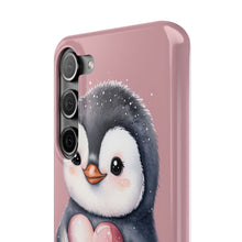 Load image into Gallery viewer, Cute Penguin Love Slim Phone Case - Perfect for Valentine’s Day &amp; Animal Lovers
