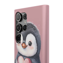 Load image into Gallery viewer, Cute Penguin Love Slim Phone Case - Perfect for Valentine’s Day &amp; Animal Lovers
