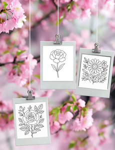 Dementia Friendly NZ Flowers Colouring Book