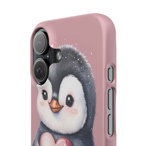 Cute Penguin Love Slim Phone Case - Perfect for Valentine’s Day & Animal Lovers