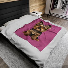 Load image into Gallery viewer, Yorkshire Terrier Plush Blanket - Cozy Pet Lover Gift
