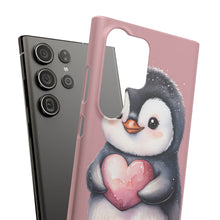 Load image into Gallery viewer, Cute Penguin Love Slim Phone Case - Perfect for Valentine’s Day &amp; Animal Lovers
