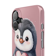 Load image into Gallery viewer, Cute Penguin Love Slim Phone Case - Perfect for Valentine’s Day &amp; Animal Lovers
