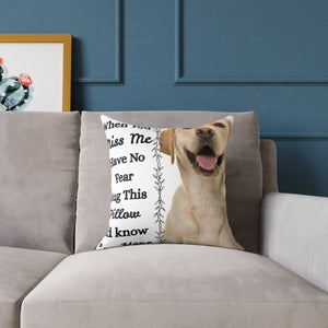 Dog Memorial Cushion, 'When You Miss Me' Pillow, Comfort Gift for Pet Lovers, Home Decor, Sympathy Gift, Dog Lover Gift