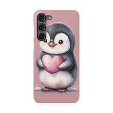 Load image into Gallery viewer, Cute Penguin Love Slim Phone Case - Perfect for Valentine’s Day &amp; Animal Lovers
