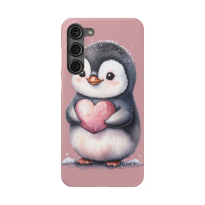 Cute Penguin Love Slim Phone Case - Perfect for Valentine’s Day & Animal Lovers