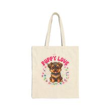 Load image into Gallery viewer, Cute Puppy Love Cotton Canvas Tote Bag - Perfect for Dog Lovers and Pet Accessories
