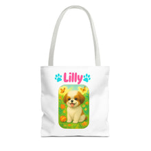 Load image into Gallery viewer, Personalized Dog Tote Bag – Custom Name Pet Tote – Cute Gift for Pet Moms &amp; Animal Lovers
