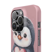 Load image into Gallery viewer, Cute Penguin Love Slim Phone Case - Perfect for Valentine’s Day &amp; Animal Lovers
