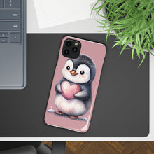 Load image into Gallery viewer, Cute Penguin Love Slim Phone Case - Perfect for Valentine’s Day &amp; Animal Lovers
