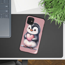 Load image into Gallery viewer, Cute Penguin Love Slim Phone Case - Perfect for Valentine’s Day &amp; Animal Lovers
