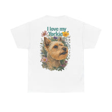 Load image into Gallery viewer, &quot;I Love My Yorkie&quot; Unisex Cotton Tee
