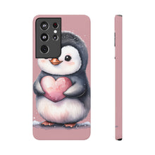 Load image into Gallery viewer, Cute Penguin Love Slim Phone Case - Perfect for Valentine’s Day &amp; Animal Lovers
