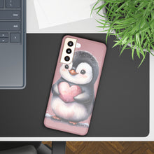 Load image into Gallery viewer, Cute Penguin Love Slim Phone Case - Perfect for Valentine’s Day &amp; Animal Lovers
