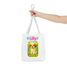 Load image into Gallery viewer, Personalized Dog Tote Bag – Custom Name Pet Tote – Cute Gift for Pet Moms &amp; Animal Lovers
