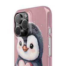 Load image into Gallery viewer, Cute Penguin Love Slim Phone Case - Perfect for Valentine’s Day &amp; Animal Lovers
