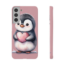 Load image into Gallery viewer, Cute Penguin Love Slim Phone Case - Perfect for Valentine’s Day &amp; Animal Lovers
