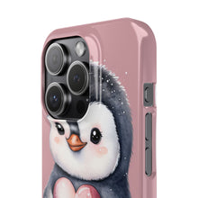 Load image into Gallery viewer, Cute Penguin Love Slim Phone Case - Perfect for Valentine’s Day &amp; Animal Lovers
