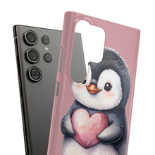 Load image into Gallery viewer, Cute Penguin Love Slim Phone Case - Perfect for Valentine’s Day &amp; Animal Lovers
