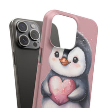 Load image into Gallery viewer, Cute Penguin Love Slim Phone Case - Perfect for Valentine’s Day &amp; Animal Lovers
