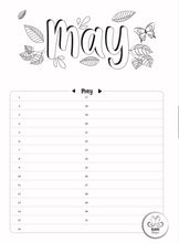 Load image into Gallery viewer, A4 - Perpetual Kiari Colouring Calendar
