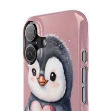 Load image into Gallery viewer, Cute Penguin Love Slim Phone Case - Perfect for Valentine’s Day &amp; Animal Lovers
